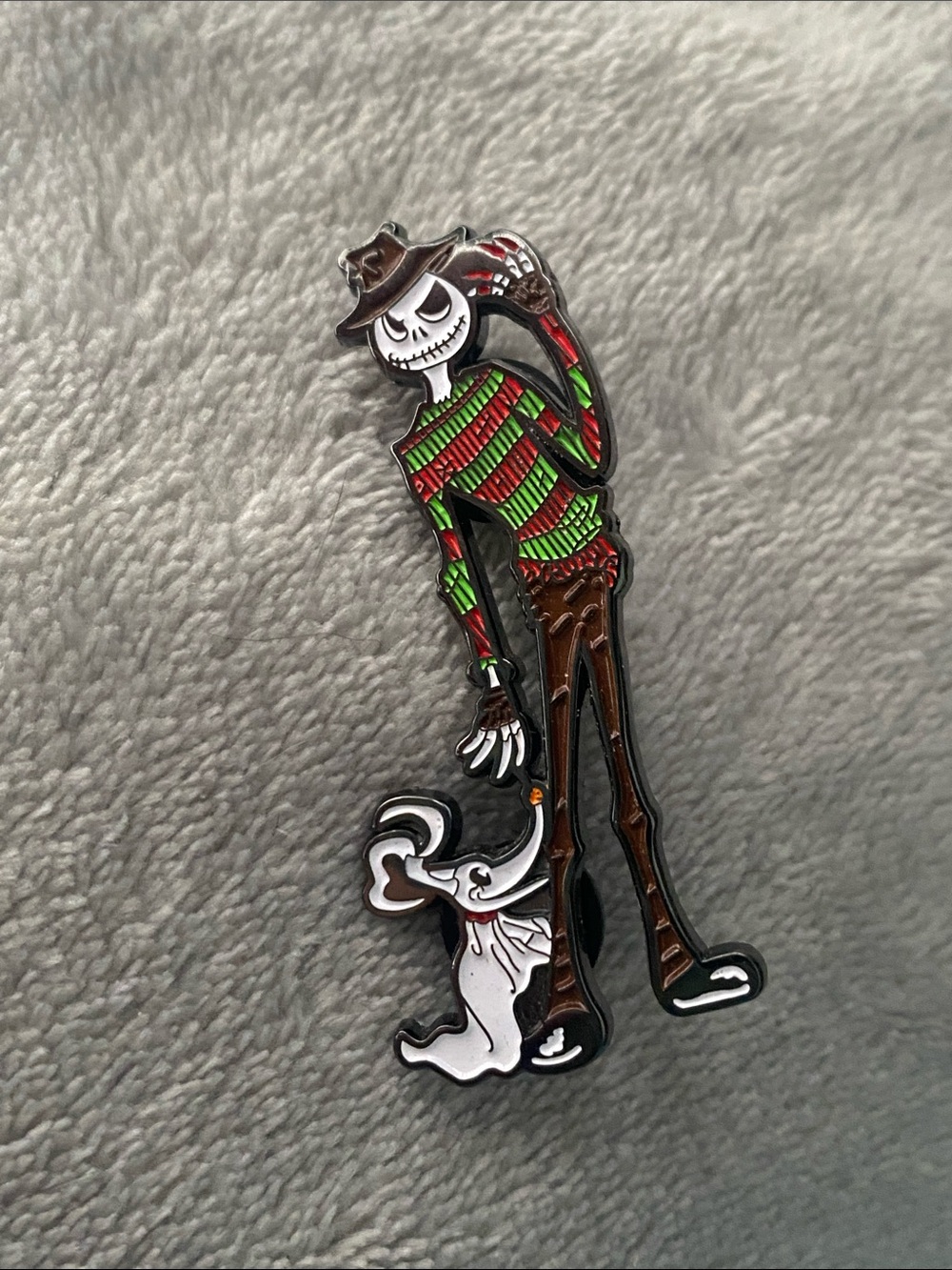 Jack Skellington as Freddy Krueger w/ Zero